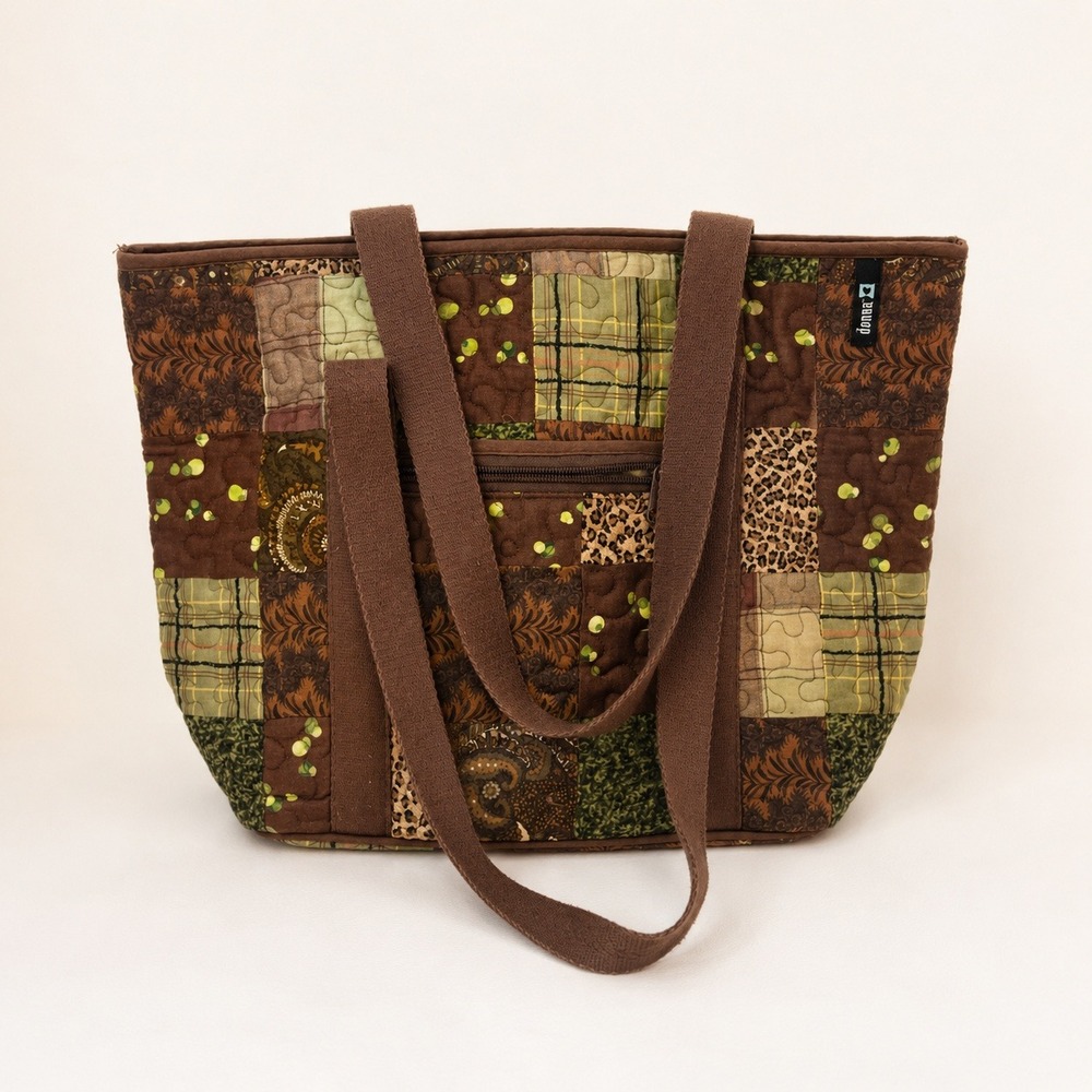Donna Cottagecore Patchwork Quilt Tote Bag Women Large Boho Earthy Grannycore